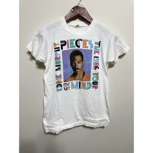 Vintage 1986 Eddie Murphy Pieces of My Mind Tour Shirt White Screen Stars M 80s